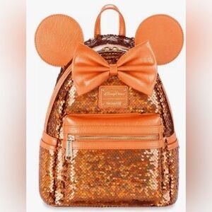 Disney Apricot Sequin Minnie Backpack